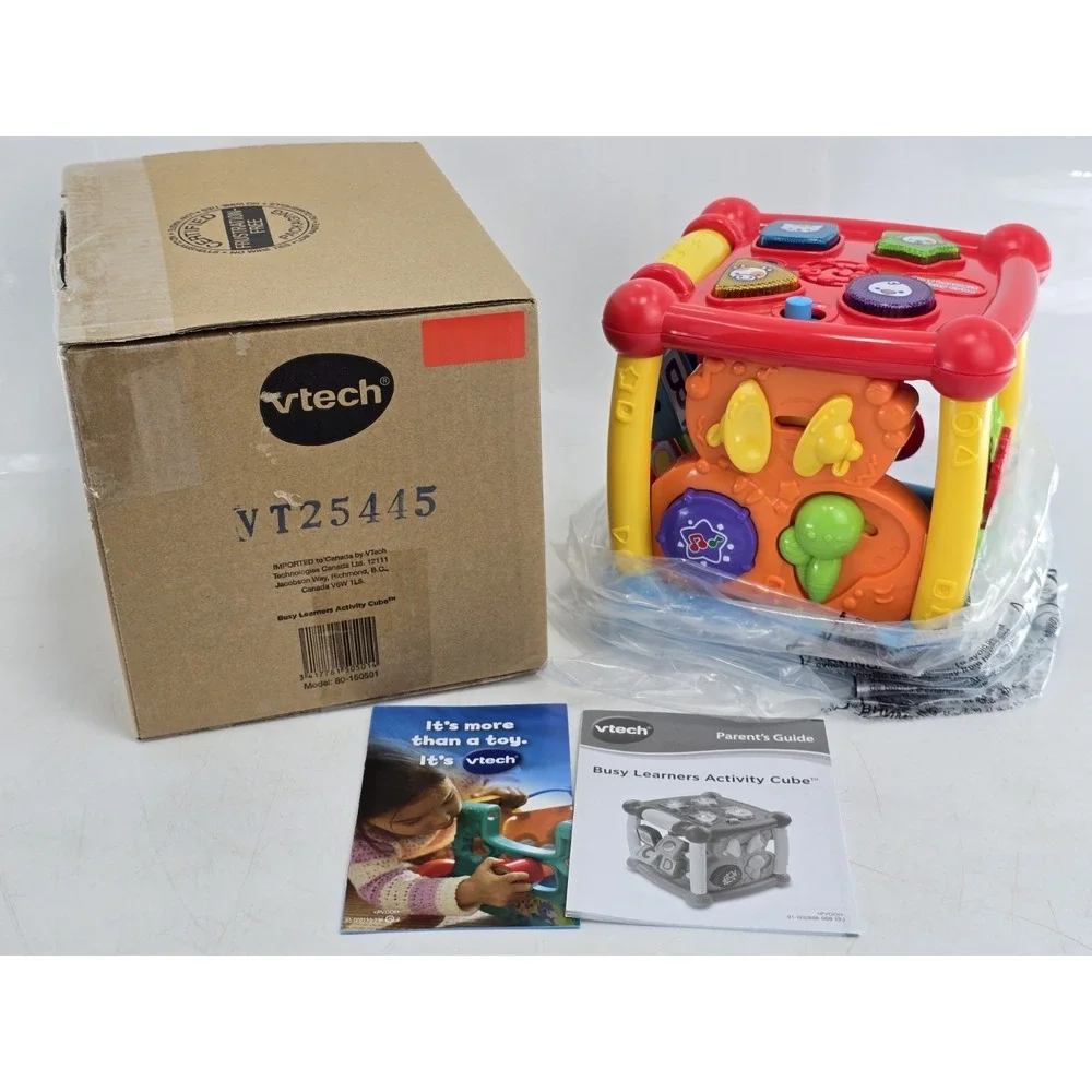 NEW VTech Baby Busy Learners‎ Activity Cube 6-36 Months Red-Top Musical Toy